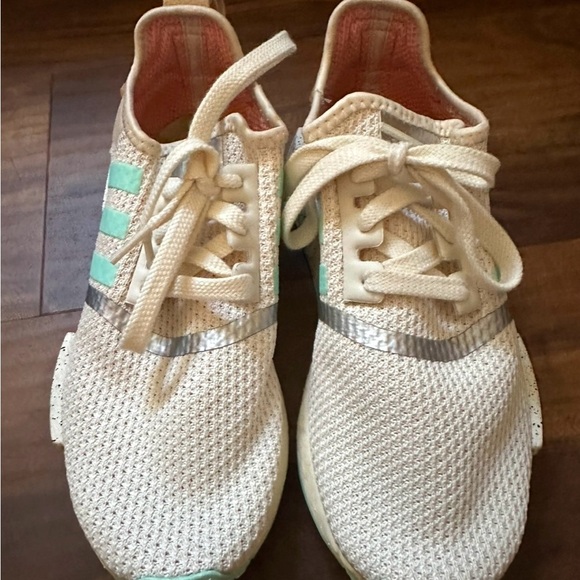 adidas Shoes - Adidas Cream and Mint Sneakers
